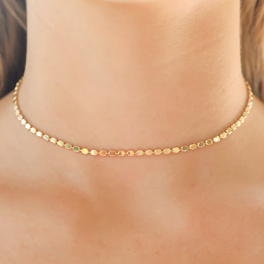 Gold Disc Necklace